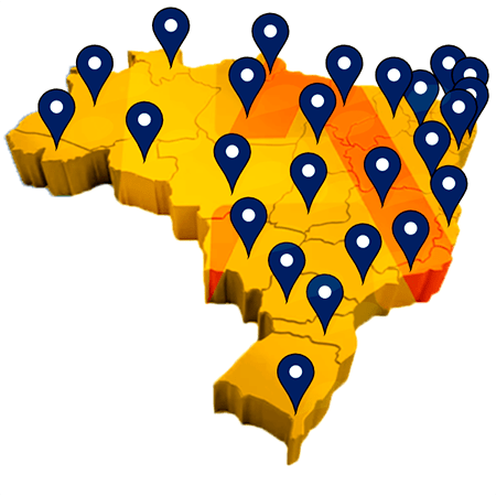 Mapa de atuação nacional